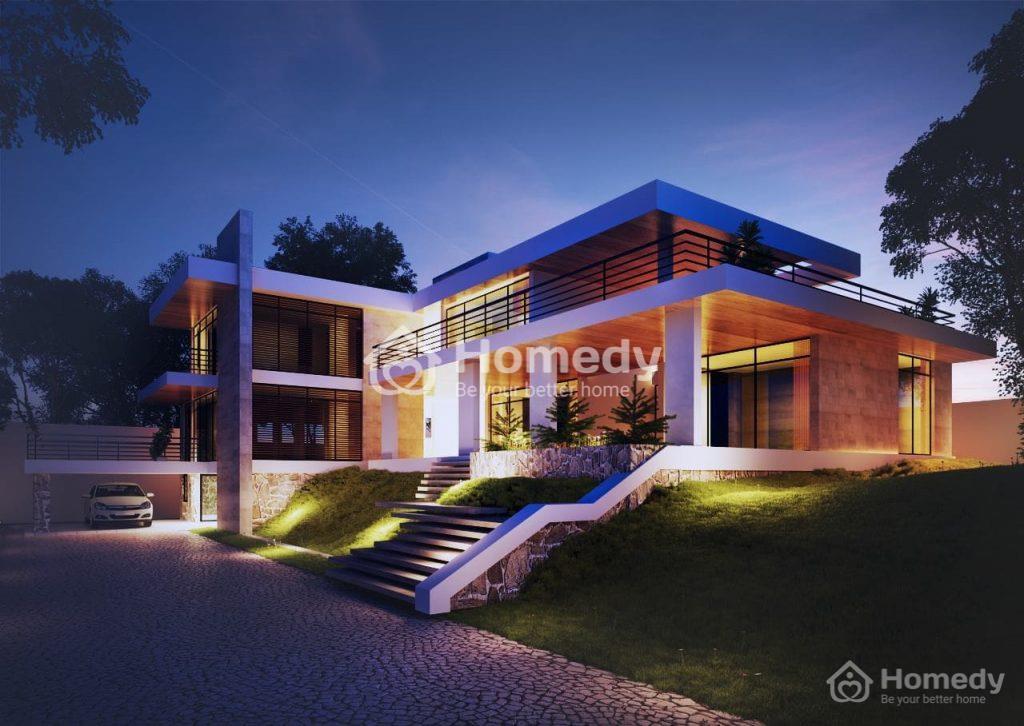 Dự trù chi phí xây nhà chữ l 2 tầng 600 triệu