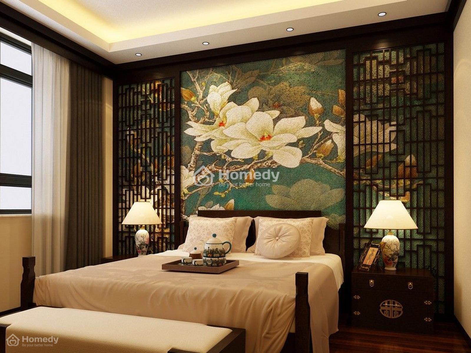trang trí phòng ngủ kiểu trung quốc