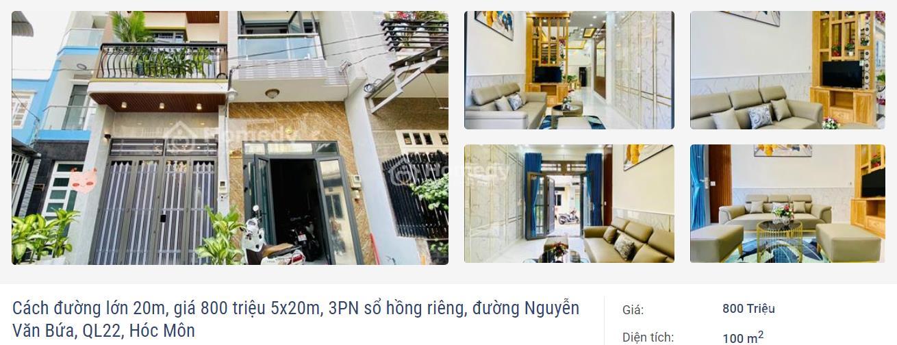  mua nhà Hóc Môn dưới 1 tỷ