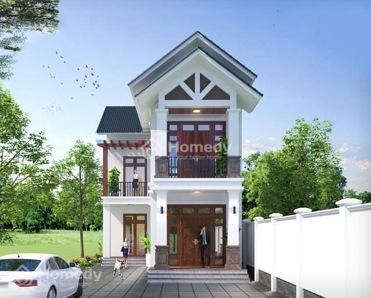 Mẫu nhà chữ l 2 tầng 80m2 đơn giản
