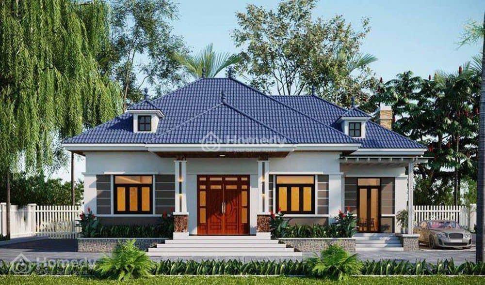 Mẫu nhà cấp 4 120m2 3 phòng ngủ 1 thờ mái Thái