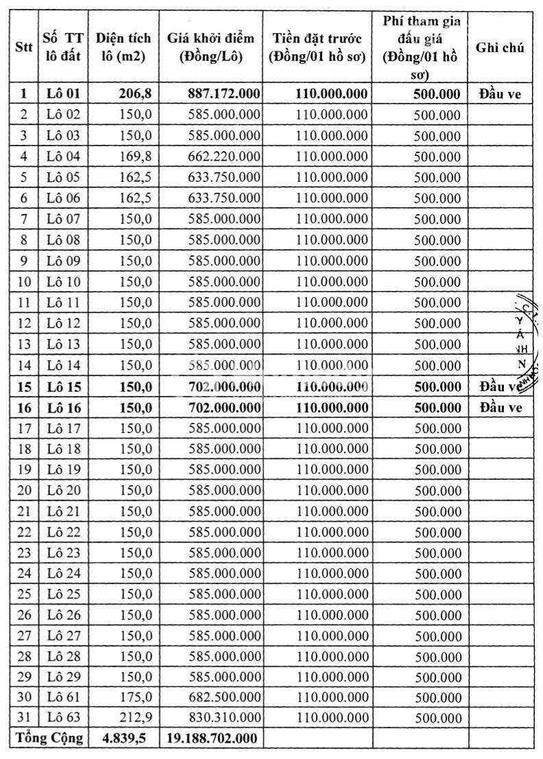 đấu giá đất Thanh Hóa