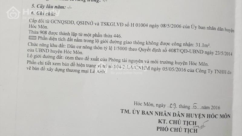 Đất thổ cư DT 8x20m, 1/Tân Hiệp 3, gần trường Tiểu học Tân Hiệp, Hóc Môn - Ảnh 1