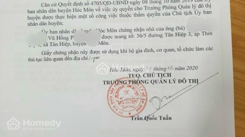 Đất thổ cư DT 8x20m, 1/Tân Hiệp 3, gần trường Tiểu học Tân Hiệp, Hóc Môn - Ảnh 2