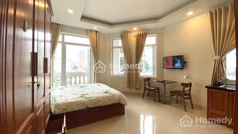 Cho thuê căn hộ ban công Q.10 - giá chỉ từ 6.5tr mới xây, khu an ninh, giờ tự do, đối diện Phú Thọ - Ảnh 2