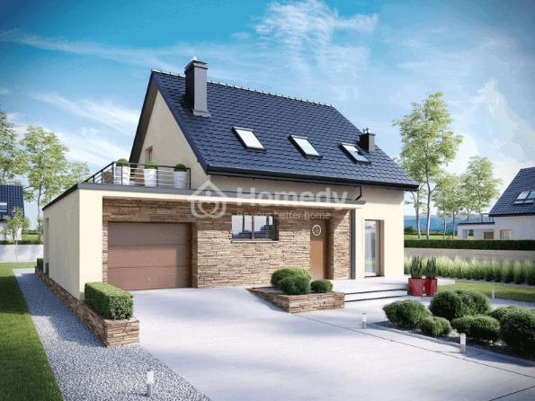 Mẫu thiết kế nhà gác lửng mái thái phong cách châu Âu