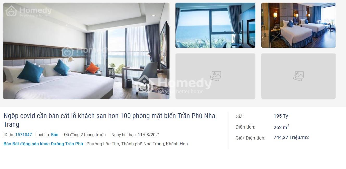 Bán khách sạn Nha Trang quy mô 100 phòng, mặt biển Trần Phú