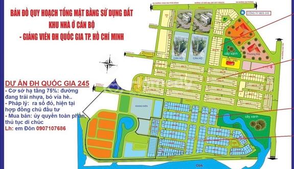 Chuyên mua bán đất dự án đại học Quốc Gia 245 phường Phú Hữu, Gò Cát quận 9 hỗ trợ pháp lí giá tốt - Ảnh 1