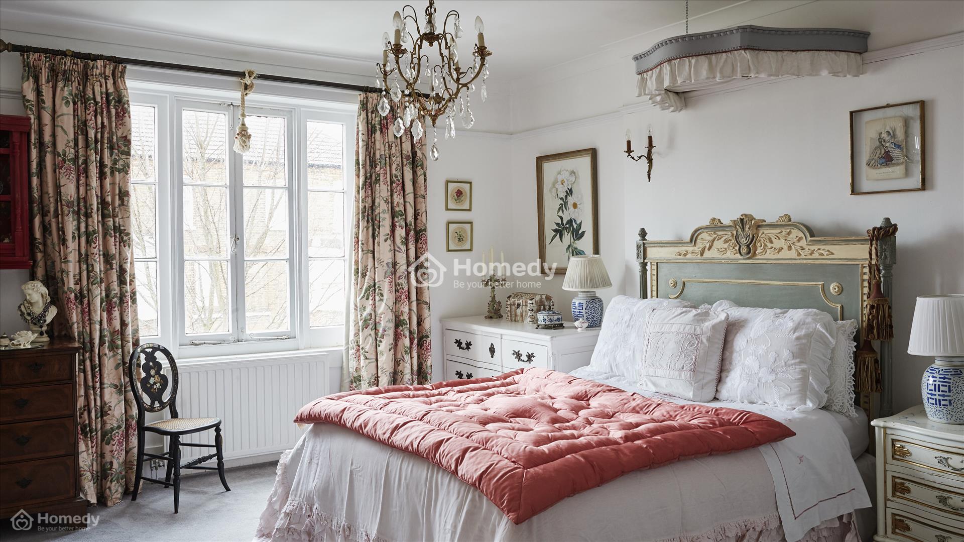 phòng ngủ phong cách vintage