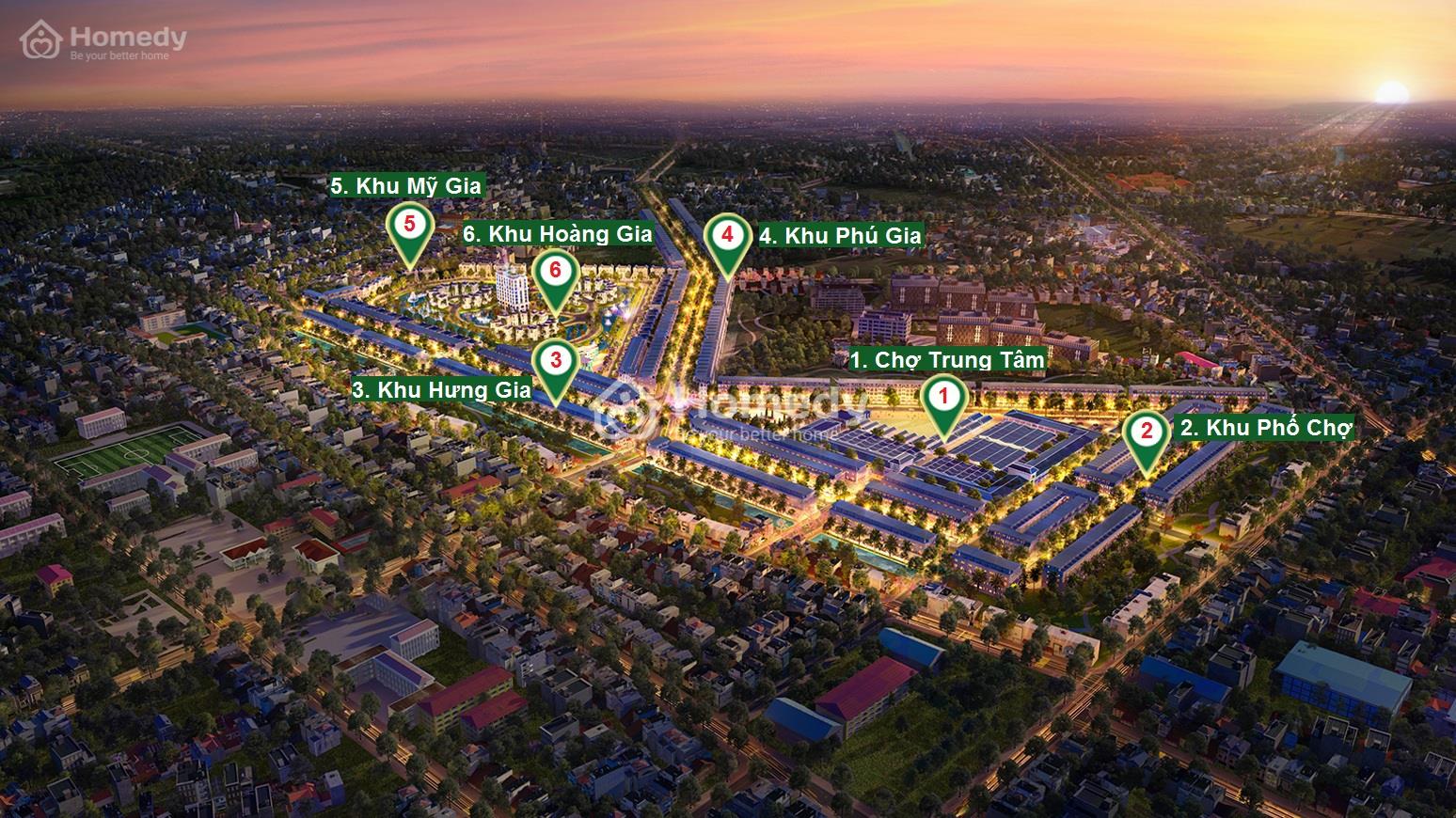 Mặt bằng Dự án Hưng Định City Bình Định