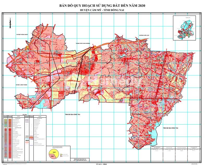 Bản đồ quy hoạch sử dụng đất huyện Cẩm Mỹ