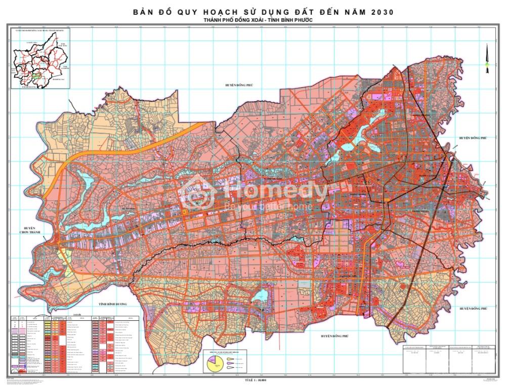 Cập nhật bản đồ quy hoạch thành phố Đồng Xoài mới nhất