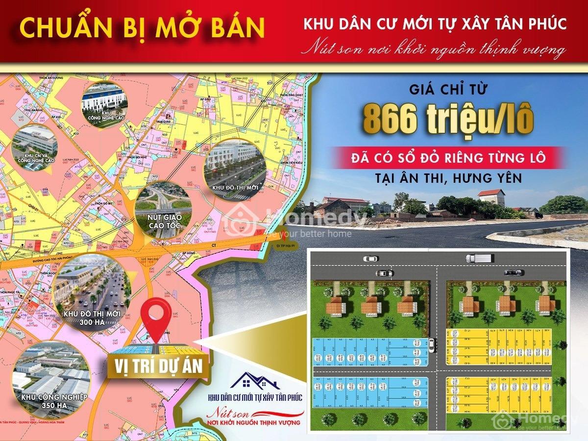 Bán đất nền dự án khu dân cư Tân Phúc, ven thủ đô Hà Nội, giáp khu đô thị mới rộng 300ha - Ảnh 1