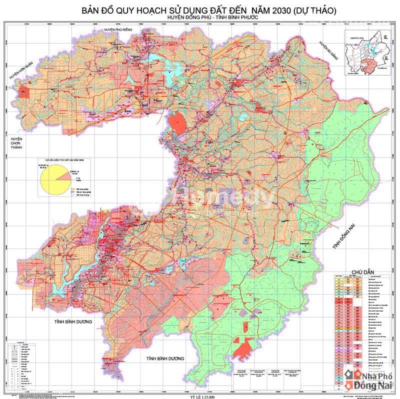 Bản đồ quy hoạch huyện Đồng Phú tỉnh Bình Phước