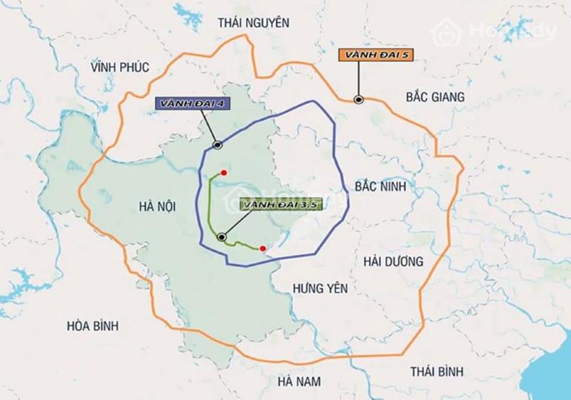 Bản đồ quy hoạch đường Vành đai 5 Hà Nội
