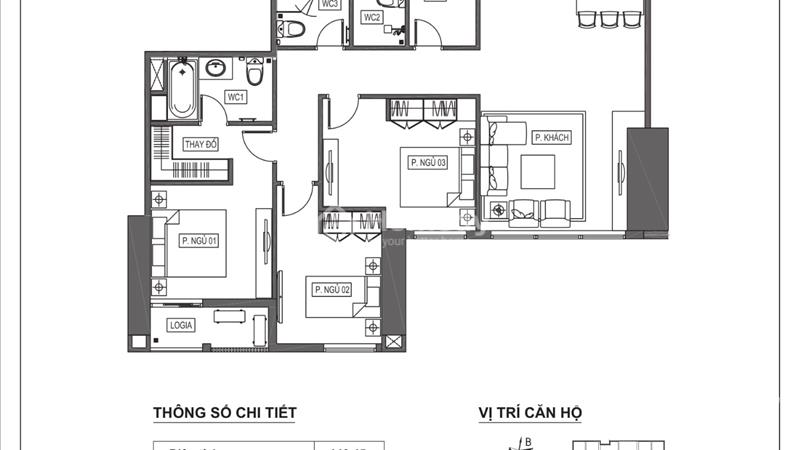 Căn hộ mới 4 ngủ, 146m2, thiết kế đẹp, giá cực tốt, HPC Landmark 105 - Ảnh 1