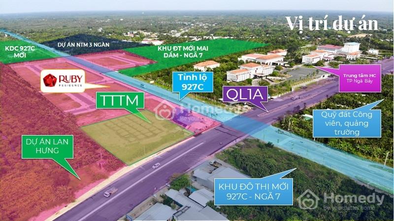 Đất nên biệt thự Trung tâm chợ ngã bảy hậu giang 155m2 hai mặt tiền chỉ 3 tỷ 793 triệu trả góp 9th - Ảnh 1