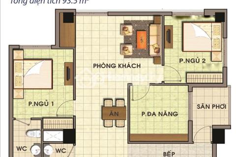 Cần bán gấp căn hộ chung cư Phú Mỹ Thuận, 2 phòng ngủ, 95 m2, giá 1.39 tỷ tại Nhà Bè