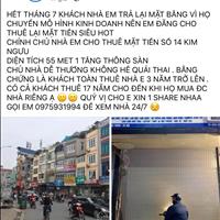 Cho thuê nhà mặt phố Kim Ngưu ngã tư trần khát chân sầm uất