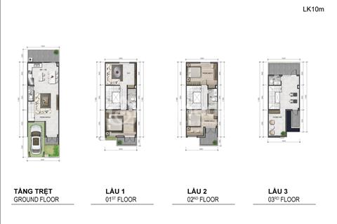 Bán nhà phố liền kề Verosa Khang Điền, giá 17.09 Tỷ, Mã căn F11 liền kề công viên.