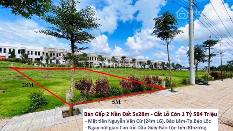 CC cắt lỗ nền đất còn 1,59 tỷ mặt tiền Nguyễn Văn Cừ, Bảo Lộc. SĐT 0986387946 - Ảnh 1