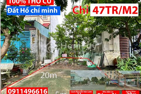 Bán gấp lô đất full thổ cư KDC An Phú Tây MT đường lớn 20m CC còn TL