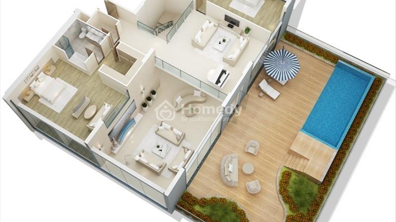  Bán duplex, penhouse 528m2 có sân vườn riêng 72m2 toà Mỹ Đình Pearl view hồ thoáng full kính  - Ảnh 8