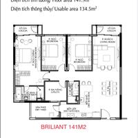 Diamond Briliant 141m2-3PN+1, hướng Đông Bắc, căn góc 2 view-CHỈ 6.9TỶ giá tốt nhất tháng 10/2023
