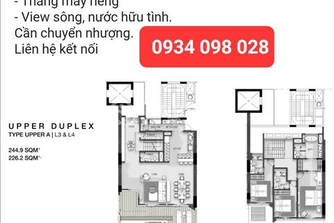 Cần bán Duplex Empire City, 2 tầng, view sông, giá 66 tỷ