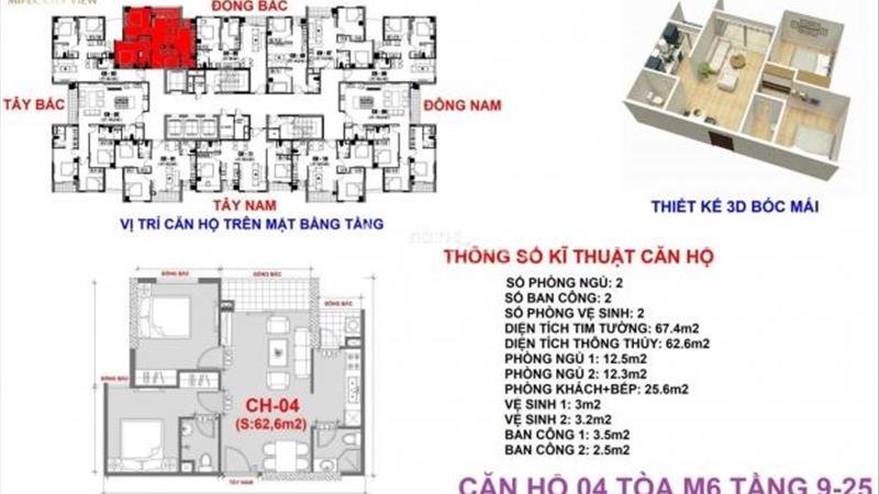 Cho thuê căn 2 ngủ M7 Mipec City View, full nội thất, 9tr , 0912386998 - Ảnh 1