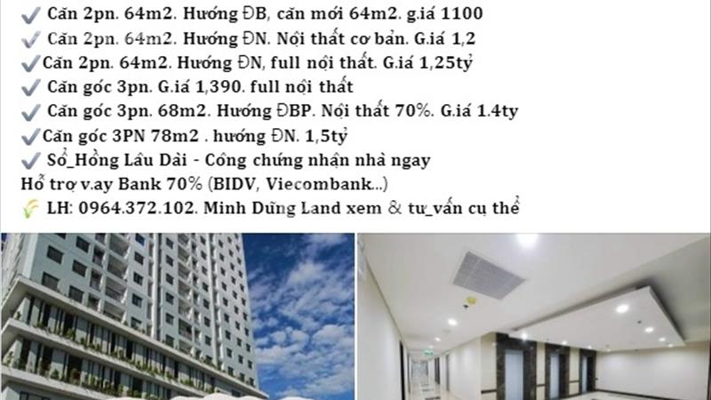 VIP- Bán nhanh căn hộ Ecolife Riversside - Quy Nhơn, Căn 64m2 - 2Pn, 2Wc. Giá 1 tỷ -Trả góp ls 6,5% - Ảnh 4