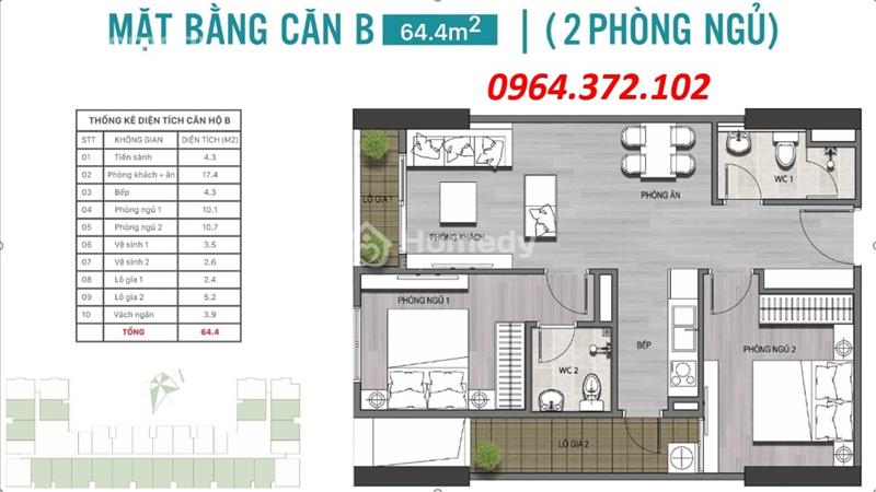 VIP- Bán nhanh căn hộ Ecolife Riversside - Quy Nhơn, Căn 64m2 - 2Pn, 2Wc. Giá 1 tỷ -Trả góp ls 6,5% - Ảnh 5