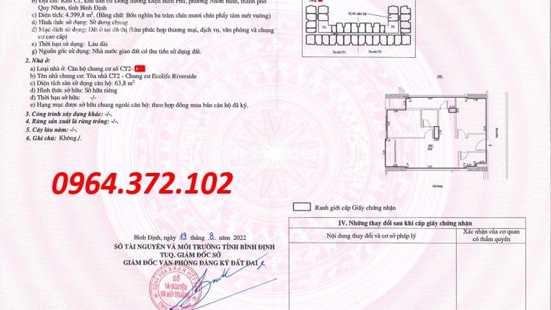 VIP- Bán nhanh căn hộ Ecolife Riversside - Quy Nhơn, Căn 64m2 - 2Pn, 2Wc. Giá 1 tỷ -Trả góp ls 6,5% - Ảnh 6