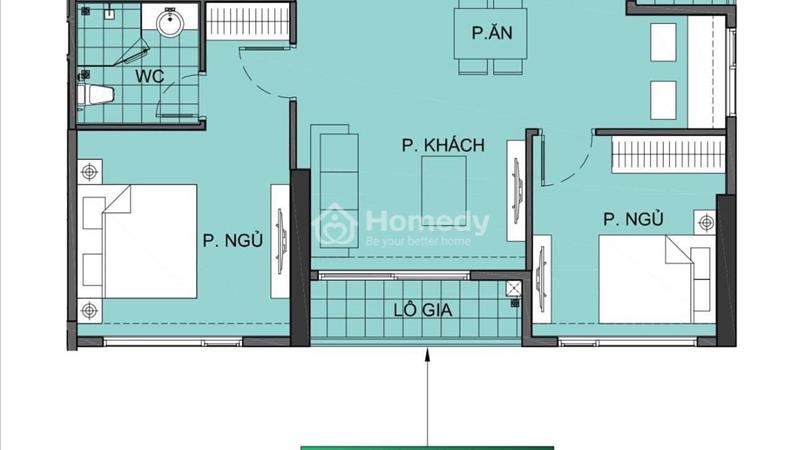 Bán căn 2n+1 75m tòa Canopy hướng ĐN, 2 hầm, sát nhà xe Vinhomes Smart City giá 3.8 Tỷ - Ảnh 3