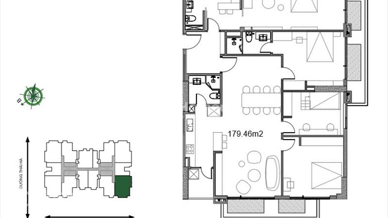 Bán căn góc rộng dualkey 180m2 tổng 4 phòng ngủ trung tâm Láng Hạ nhận nhà ngay - Ảnh 2