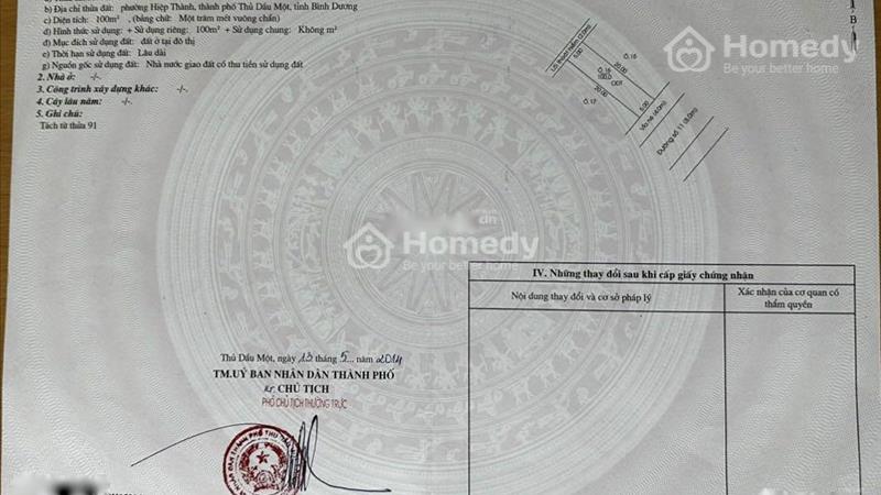 Sở hữu đất dự án Khu dân cư Hiệp Thành III, 100 m2, mặt tiền 5m tại Thủ Dầu Một, giá 4.7 tỷ - Ảnh 3