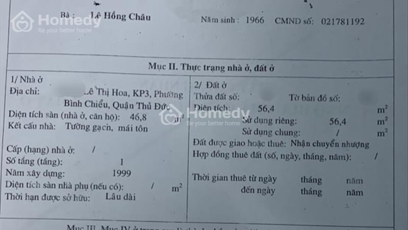 Bán nhà sổ riêng kết cấu chắc chắn giá rẻ Thủ Đức - Ảnh 4