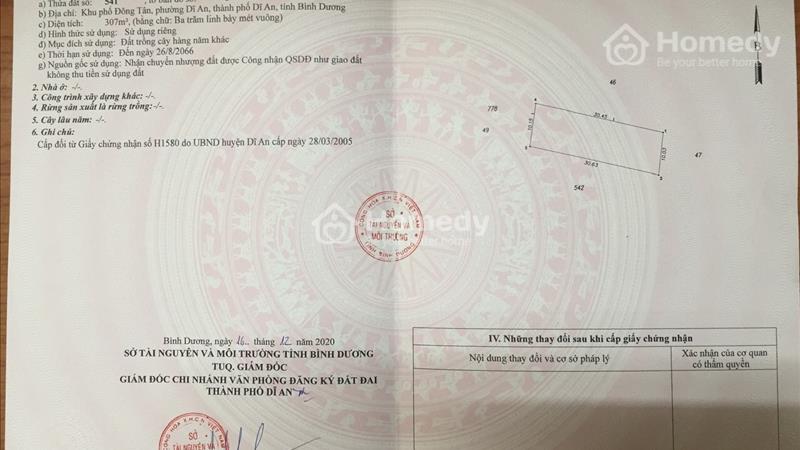 Bán đất 307m2. Đường ĐT 743B, Khu Phố Đông Tân, Phường Dĩ An, Tỉnh Bình Dương - Ảnh 2