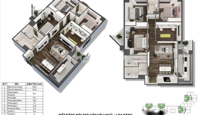 Cần bán nhanh chung cư Tecco Garden, 4 phòng ngủ, 127 m2, giá 3.3 tỷ tại Thanh Trì - Hà Nội - Ảnh 1