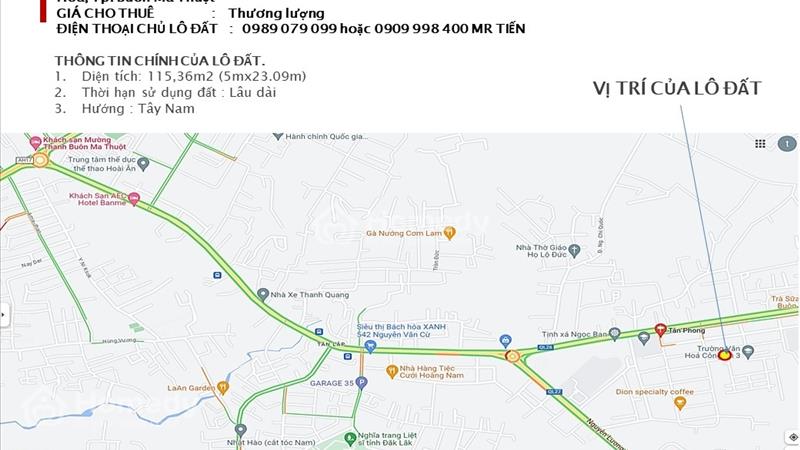 Chính chủ cần cho thuê đất tại P. Tân Hòa Thành phố Buôn Ma Thuột - Đắk Lắk giá 4.00 Triệu/tháng - Ảnh 1
