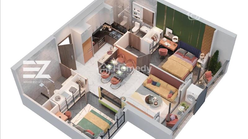 Bán căn 2PN 68m tòa GS6 hướng ĐN view bể bơi, thác nước Vinhomes Smart City chỉ 50 triệu/m2 - Ảnh 1