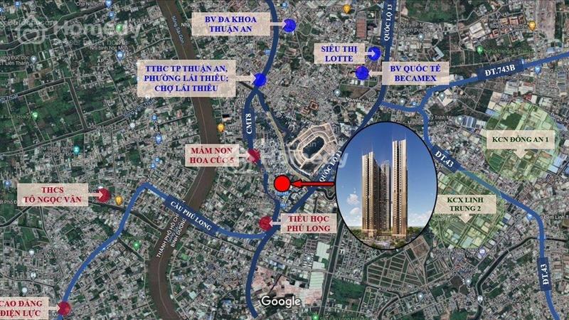 Căn hộ 3 mặt hướng thủy - A&T Sky Garden Bình Dương, tầm view triệu đô - giá đầu tư chỉ 29tr/m2 - Ảnh 1