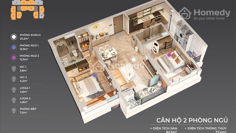 Căn hộ 2 phòng ngủ The Sang Residence, full nội thất, liền kề biển Mỹ Khê - Giá ưu đãi cực tốt - Ảnh 17