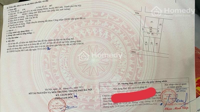 Bán đất nền dự án Huyện Mê Linh - Hà Nội giá thỏa thuận - Ảnh 2