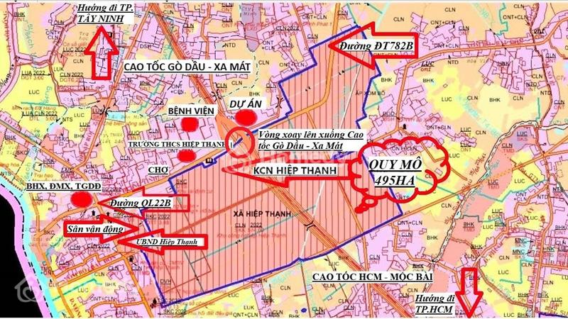Đất thổ cư,ngày cổng KCN Hiệp Thạnh, 100m2 sổ riêng ( TL ) - Ảnh 3