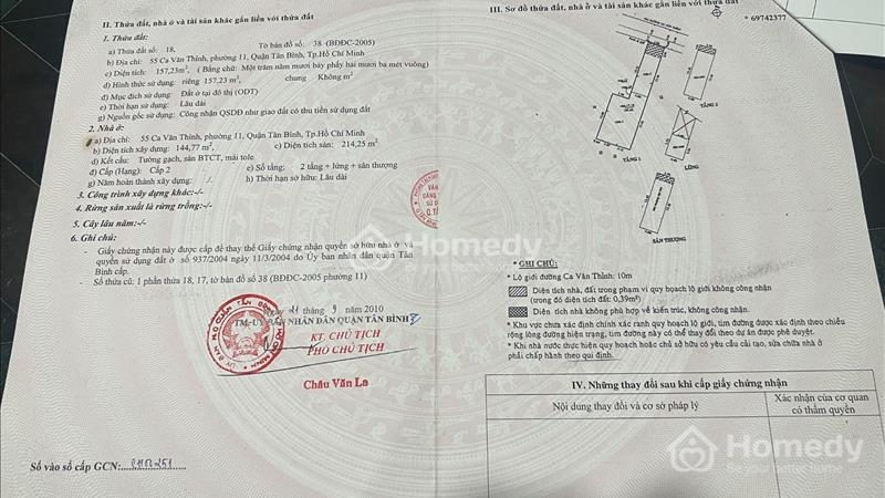 Bán nhà số 55 Ca Văn Thỉnh, Phường 11, Quận Tân Bình - DT: 4x28m (nở hậu ngang 8m) - giá 19.8 tỷ - Ảnh 1
