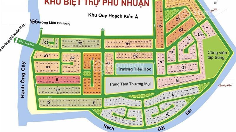 Bán nhanh Lô L tại D/A Biệt Thự KDC Phú Nhuận Q9 diện tích 340m2 giá 56tr/m2. LH: 0914.920.202 - Ảnh 1