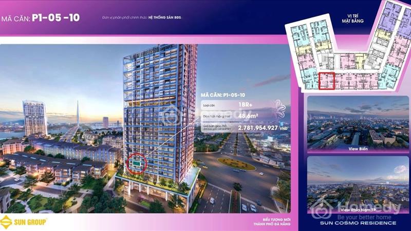 Chỉ 834tr căn 2n Sun Cosmo Đà Nẵng view sông Hàn, sở hữu lâu dài/ GĐ1 - Ảnh 1