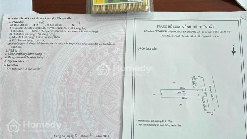 Bán đất Huyện Đức Hòa - Long An giá 1.38 Tỷ SHR - Ảnh 2