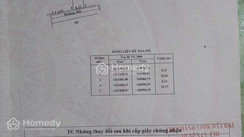 Bán đất 324m2 có 120m2 thổ cư gần KCN tại xã Thái Mỹ, huyện Củ Chi - Ảnh 1
